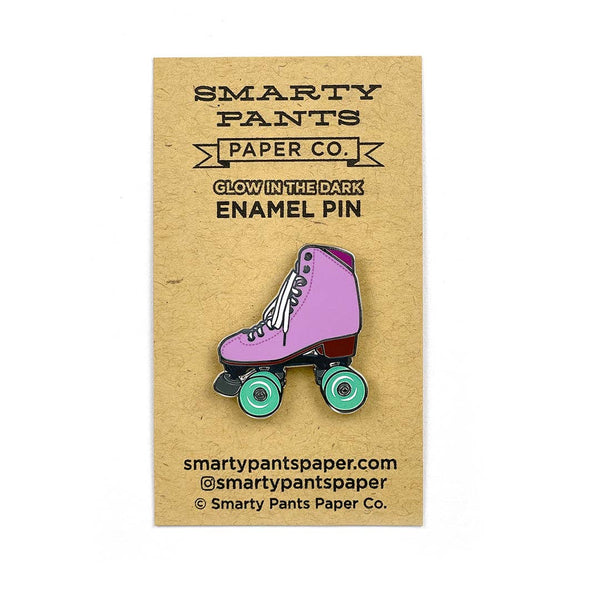 Glow in the Dark Amethyst Skate Pin