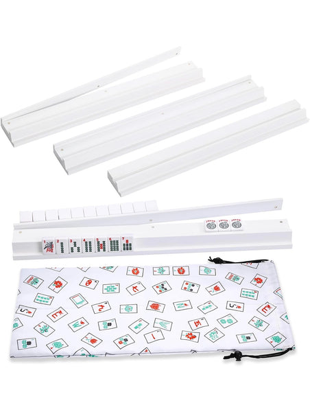 Wood Mahjong Racks with Magnetic Pushers