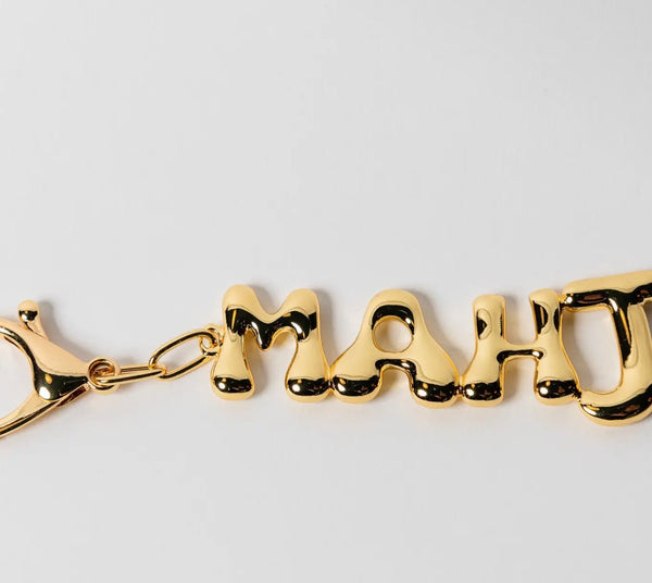 Gold MAHJ Bag Charm