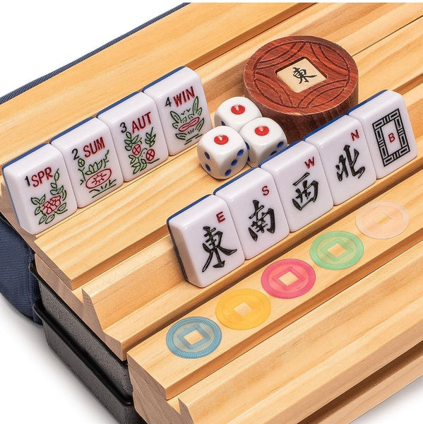 Yellow Mountain Indigo Tides American Mahjong Set