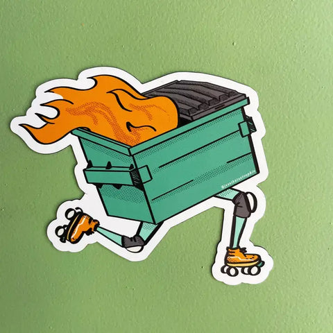 Dumpster On Fire Sticker