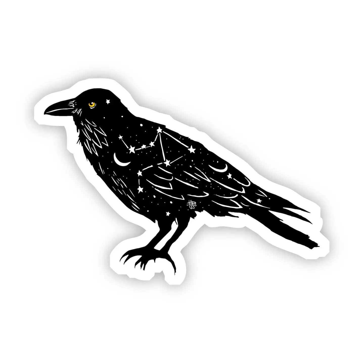Black Bird Stars Sticker
