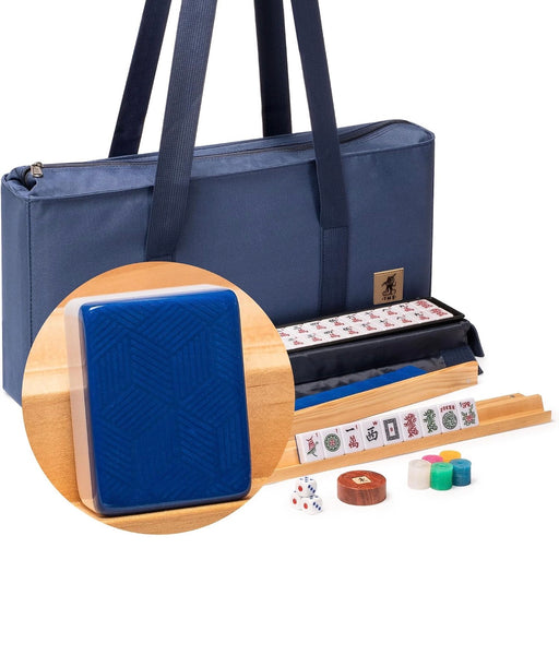 Yellow Mountain Indigo Tides American Mahjong Set