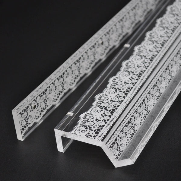 White Lace Mahjong Rack and Pusher, Set of 4