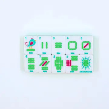 Crystal Confetti Lemon-Lime | Mahjong with A Sprinkle of Color and Joy | 1.25" X 0.9" X 0.7"