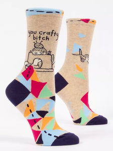 YOU CRAFTY BITCH W-CREW SOCKS