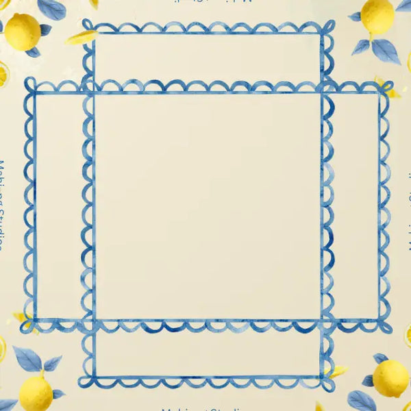 Lemon Lime Mahjong Mat (33in| Waterproof Mahjong Table Mat)