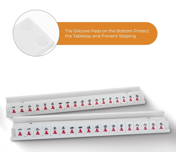 Wood Mahjong Racks 20” White