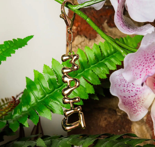 Gold MAHJ Bag Charm