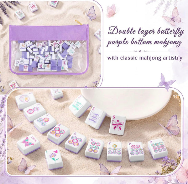 Lavender Butterfly Tile Set