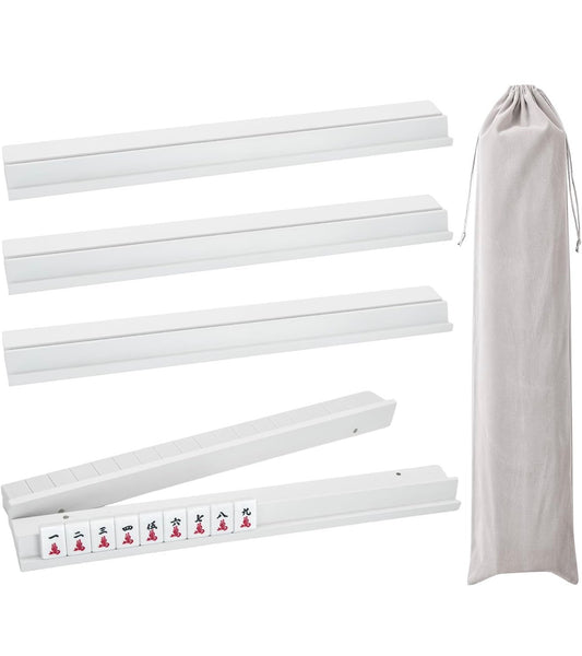 Wood Mahjong Racks 20” White