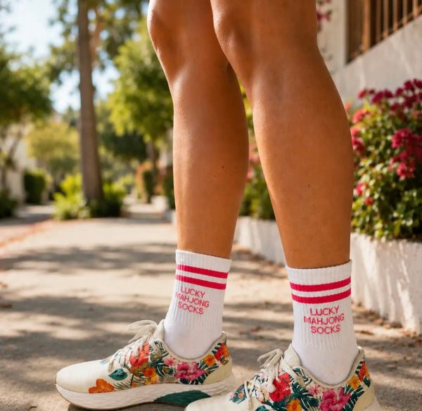 Lucky Mahjong Socks | Women's Athletic Crew Socks