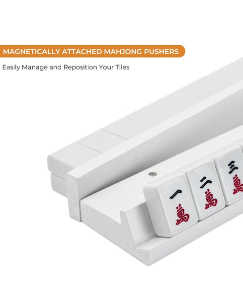 Wood Mahjong Racks 20” White