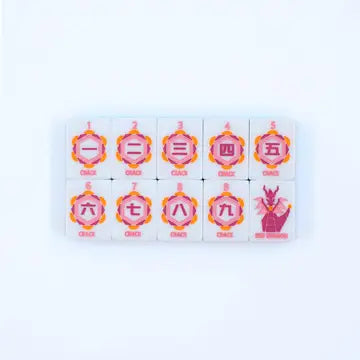 Crystal Prism Pink | Mahjong with Bold Angles and Vibrant Vibes | 1.25" X 0.9" X 0.7"