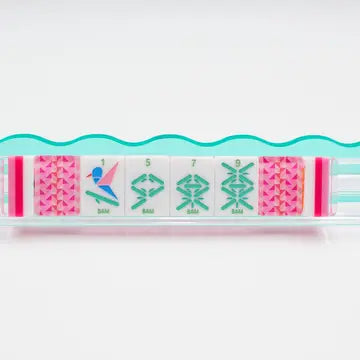 Crystal Prism Pink | Mahjong with Bold Angles and Vibrant Vibes | 1.25" X 0.9" X 0.7"