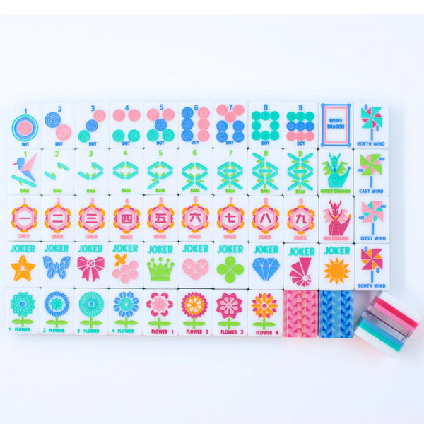 Crystal Prism Pink | Mahjong with Bold Angles and Vibrant Vibes | 1.25" X 0.9" X 0.7"