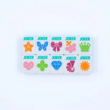 Crystal Prism Pink | Mahjong with Bold Angles and Vibrant Vibes | 1.25" X 0.9" X 0.7"