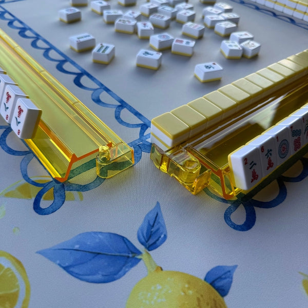 Lemon Lime Mahjong Mat (33in| Waterproof Mahjong Table Mat)