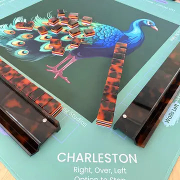 Jade Peacock Mahjong Mat