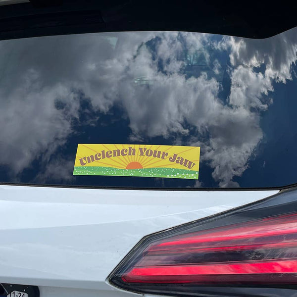 "Unclench Your Jaw" Bumper Sticker