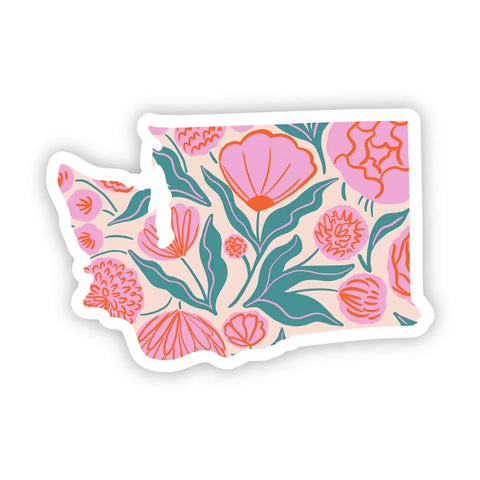 Elegant Floral Washington Sticker