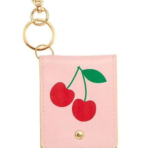 Cherry Mini Card Holder Key Chain