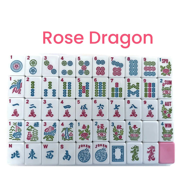 Rose Dragon American Mahjong Pink Tile Set Bundle (with Blanks)
